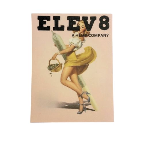 Elev8 Pin up Sticker from Bud Box at Elevate Evolution- Grab yours today for $1.49! 