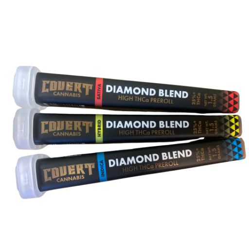 Covert Cannabis- Diamond Blend 1.5G Pre Roll from Covert at Elevate Evolution- Grab yours today for $14.99! 