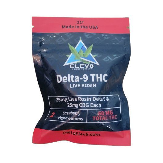 Delta Elev8 Delta 9 Live Rosin Gummies-50mg total from Elev8 at Elevate Evolution- Grab yours today for $12.99! 