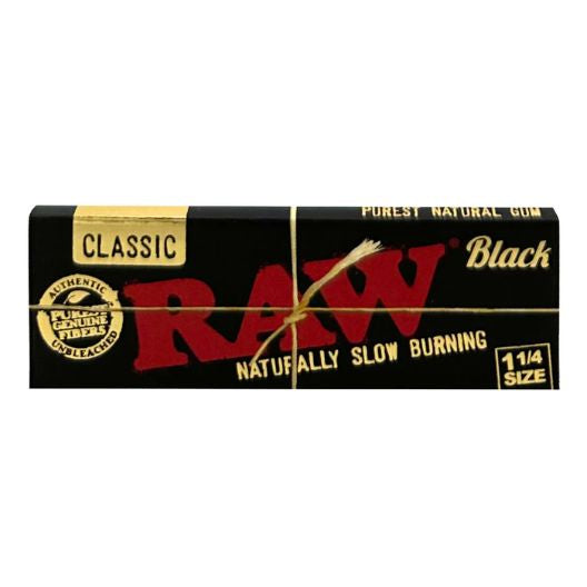 RAW Black Organic Hemp Rolling Papers -  1¼ from RAW at Elevate Evolution- Grab yours today for $1.99! 