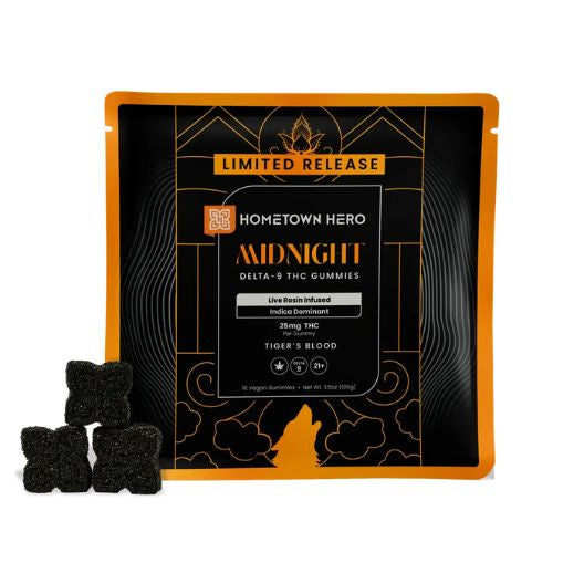 Hometown Hero LIMTED RELEASE Tigers Blood Indica Gummies from Hometown Hero at Elevate Evolution- Grab yours today for $59.99! 