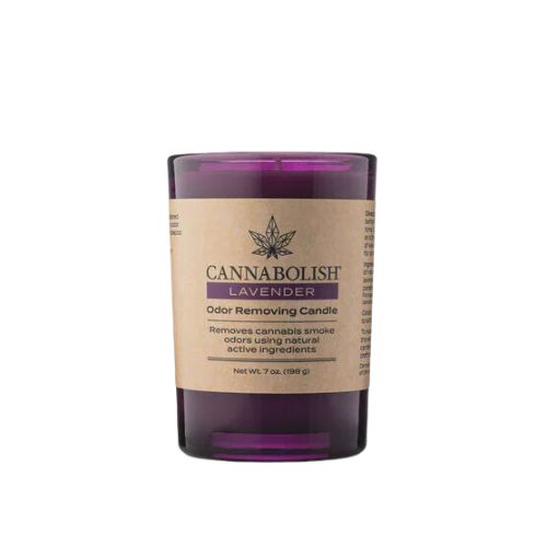 Cannabis Odor Removing Lavender Candle, 7 oz. from Cannabolish at Elevate Evolution- Grab yours today for $14.99! 