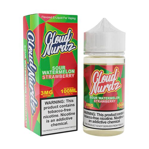 Cloud Nurdz Sour Watermelon Strawberry 100ml from Cloud Nurdz at Elevate Evolution- Grab yours today for $22.99! 