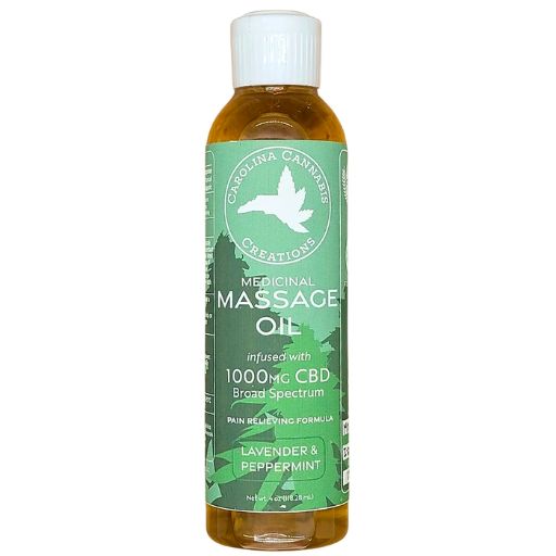 Carolina Cannabis Creations Massage Oil 1000mg from Carolina Cannabis Creations at Elevate Evolution- Grab yours today for $54.99! 