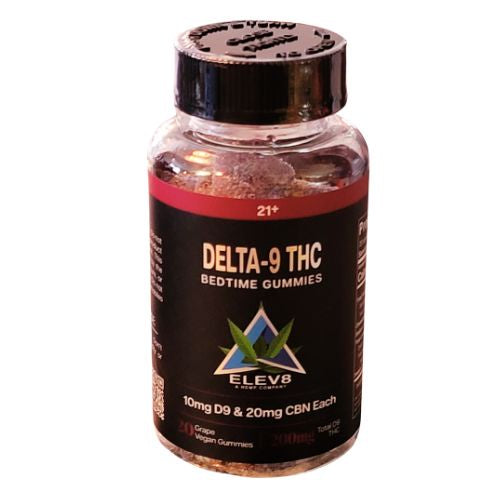Delta Elev8- D9/CBN Bedtime Gummies from Elev8 at Elevate Evolution- Grab yours today for $39.99! 