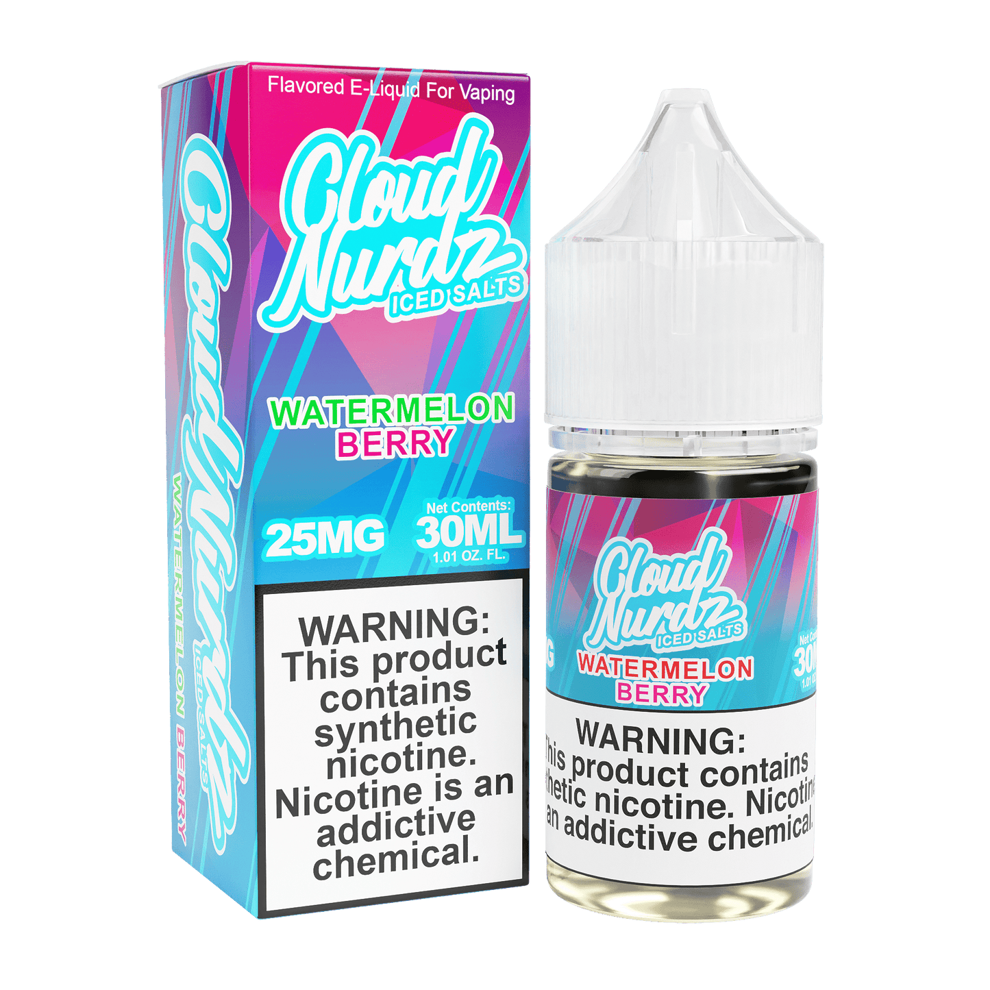 Cloud Nurdz Iced Salts Watermelon Berry 30ml from Cloud Nurdz at Elevate Evolution- Grab yours today for $18.49! 