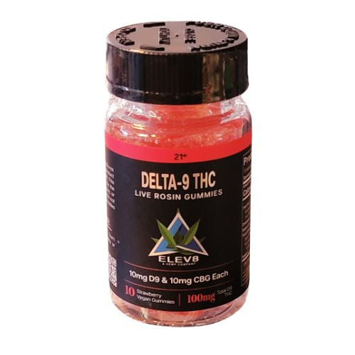 Delta Elev8- D9 10mg Live Rosin Gummies from Elev8 at Elevate Evolution- Grab yours today for $24.99! 