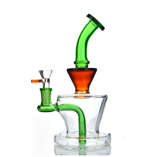 Glass Water Pipe Bend Neck Tapered Cylinder Base 9 Inches from Not specified at Elevate Evolution- Grab yours today for $54.99! 