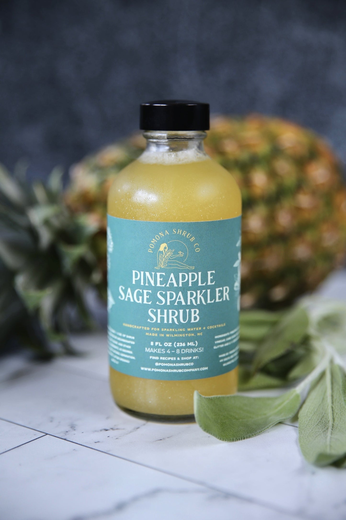 Pomona Shrub Co Shrubs - Pineapple Sage Sparkler Shrub from Pomona Shrub Co at Elevate Evolution- Grab yours today for $12.99! 