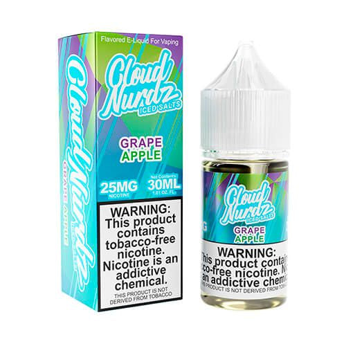 Cloud Nurdz Iced Salts Grape Apple 30ml from Cloud Nurdz at Elevate Evolution- Grab yours today for $18.49! 