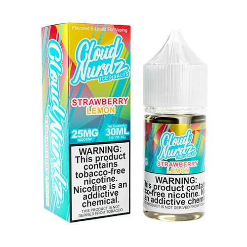 Cloud Nurdz Iced Salts Strawberry Lemon 30ml from Cloud Nurdz at Elevate Evolution- Grab yours today for $18.49! 