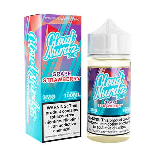 Cloud Nurdz Iced Grape Strawberry 100ml from Cloud Nurdz at Elevate Evolution- Grab yours today for $22.99! 