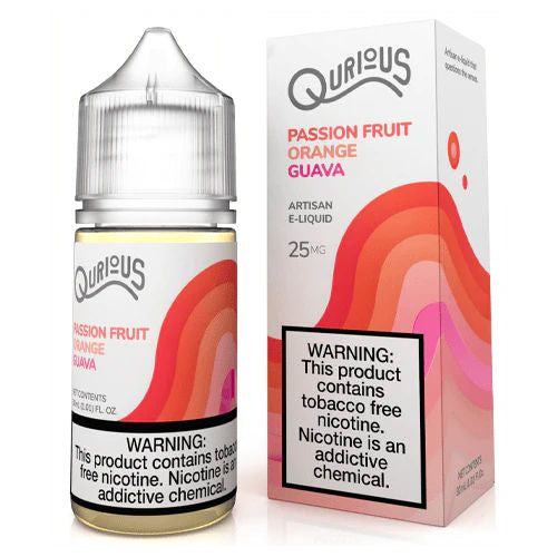 Qurious Salts Passion Fruit Orange Guava 30ml from Qurious at Elevate Evolution- Grab yours today for $4.99! 