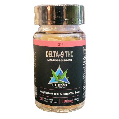 Delta Elev8- D9 5mg Mini Dose Gummies from Elev8 at Elevate Evolution- Grab yours today for $27.99! 