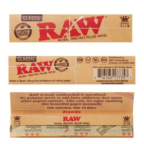 Raw Rolling Papers- King Size Slim from RAW at Elevate Evolution- Grab yours today for $1.25! 